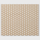 Kerstwitte poka Dots Kraft Cadeaupapier (Vlak)