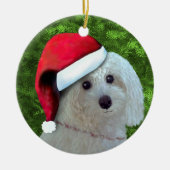 kerstwitte porseleing keramisch ornament (Voorkant)