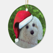 kerstwitte porseleing keramisch ornament (Links)