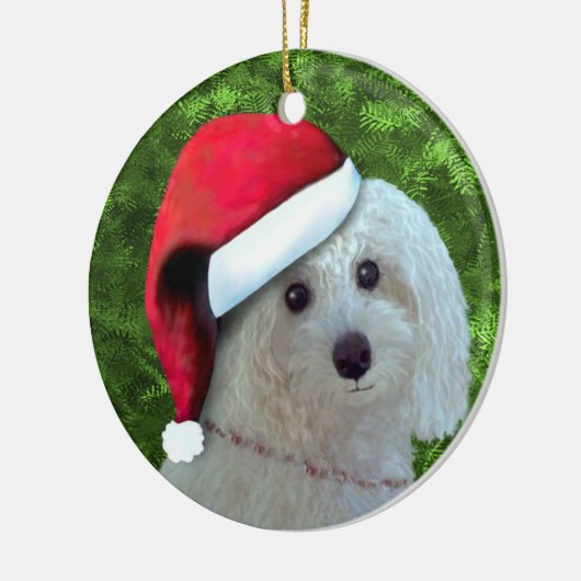 kerstwitte porseleing keramisch ornament (Links)