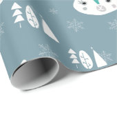 Kerstwitte rendierziekte cadeaupapier (Rol Hoek)