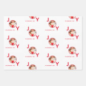 Kerstwitte rode foto's inpakpapier vel (Voorkant 2)