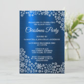 Kerstwitte sneeuwvlokken nazeblauwe Feestdagen Kaart (Staand voorkant)