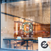 Kerstwitte Snowflake Holiday Koffee Shop  Raamsticker (Cafe Raam)