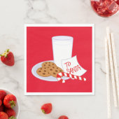 Kerstwitte standaard Napkin/Cookies en melk Servetten (Insitu)