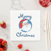 Kerstwitte standaard napkin/Santa Servet (Insitu)