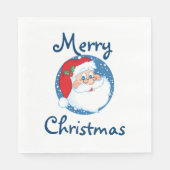Kerstwitte standaard napkin/Santa Servet (Voorkant)
