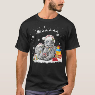 Kerstwitte tijger kerstkerstkerstkerstkerstcadeaus t-shirt