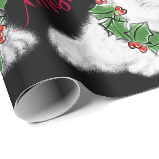 Kerstwitte zeehond pup, feestelijk Arctisch dier Cadeaupapier (Rol Hoek)