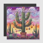 Kerstwoestijn Saguaro Cactus Magnetische Kaart (Voorkant / Achterkant)