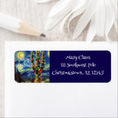 Kerstwoestijn Saguaro Cactus Retouradres Etiket (Insitu)