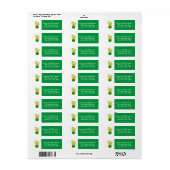Kerstwoestijn Zuidwest Cactus Cacti Adres Etiket (Full Sheet)