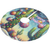 Kerstwoestijn Zuidwest Saguaro Cactus Seizoensgebo Kerstboom Rok (Gekanteld)