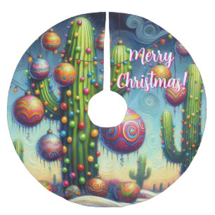 Kerstwoestijn Zuidwest Saguaro Cactus Seizoensgebo Kerstboom Rok