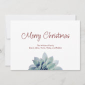 Kerstwoestijn Zuidwest Succulent Festief Feestdagenkaart (Voorkant)