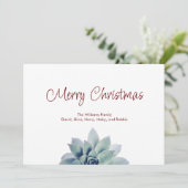 Kerstwoestijn Zuidwest Succulent Festief Feestdagenkaart (Staand voorkant)