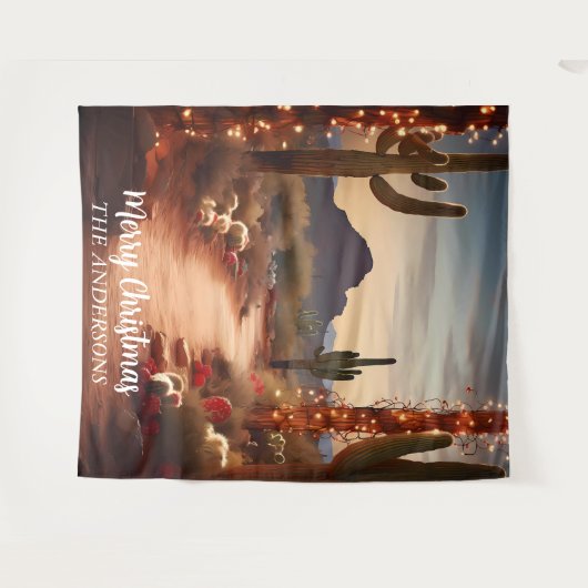 Kerstwoestijn zuidwesten vakantie foto achtergrond wandkleed (Voorkant (horizontaal))