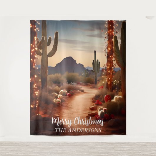 Kerstwoestijn zuidwesten vakantie foto achtergrond wandkleed (Voorkant)