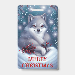 Kerstwolf - Badge
