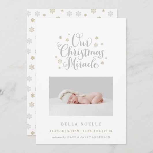 kerstwonder feestdagenkaart (Voorkant / Achterkant)