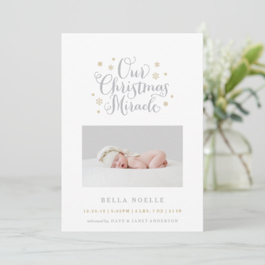 kerstwonder feestdagenkaart (Staand voorkant)