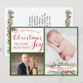 Kerstwonder - twee foto's - twee kanten feestdagenkaart (Voorkant / Achterkant)