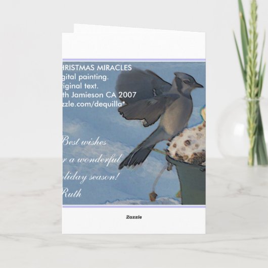 KERSTWONDEREN FEESTDAGEN KAART (Achterkant)