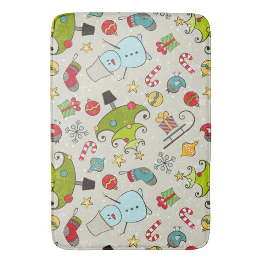 Kerstwonderland Fun Badmat (Voorkant Verticaal)