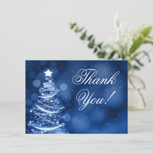 Kerstwonderland Kerst Huwelijk Bedankbrief Bedankkaart (Staand voorkant)