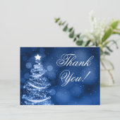 Kerstwonderland Kerst Huwelijk Dankjewelnote Bedankkaart (Staand voorkant)