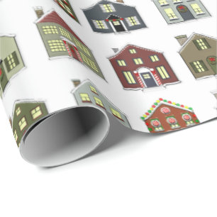 kerstwoningen cadeaupapier