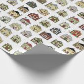 kerstwoningen cadeaupapier (Hoek)