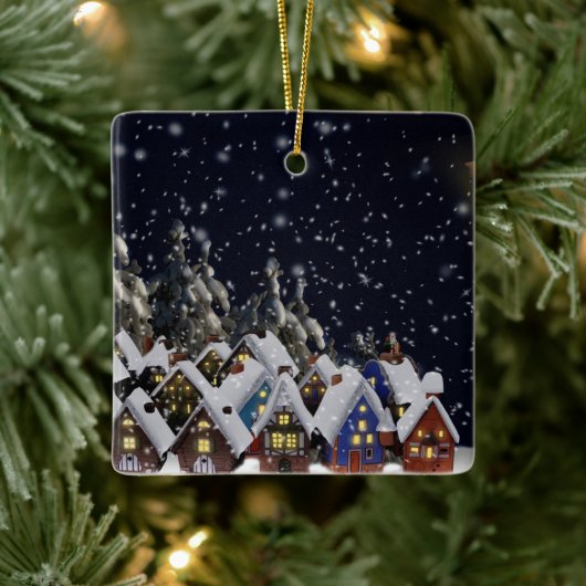 Kerstwoningen Keramisch Ornament (Boom)