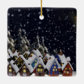 Kerstwoningen Keramisch Ornament (Achterkant)