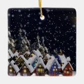 Kerstwoningen Keramisch Ornament (Voorkant)