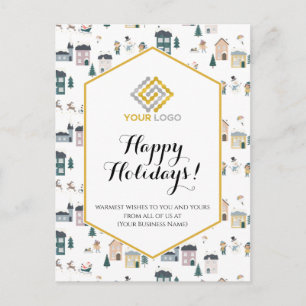 Kerstwoningen Winter Logo Business Briefkaart