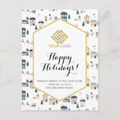 Kerstwoningen Winter Logo Business Briefkaart (Voorkant)