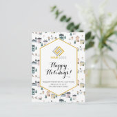 Kerstwoningen Winter Logo Business Briefkaart (Staand voorkant)