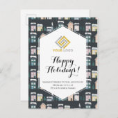 Kerstwoningen Winter Logo Business Briefkaart (Voorkant / Achterkant)