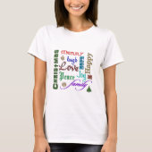 Kerstwoord Afbeelding Kleur T-shirt (Voorkant)