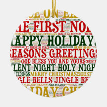 Kerstwoord Art Cloud 2-keramische versiering