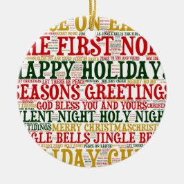 Kerstwoord Art Cloud 2-keramische versiering Keramisch Ornament