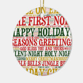 Kerstwoord Art Cloud 2-keramische versiering Keramisch Ornament (Links)