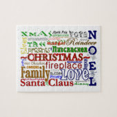 Kerstwoord-Art Puzzle Legpuzzel (Horizontaal)