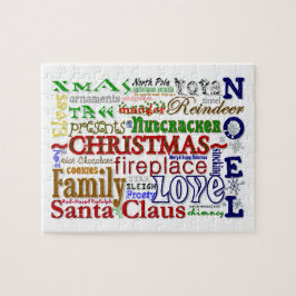 Kerstwoord-Art Puzzle Legpuzzel