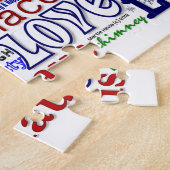 Kerstwoord-Art Puzzle Legpuzzel (Zijkant)