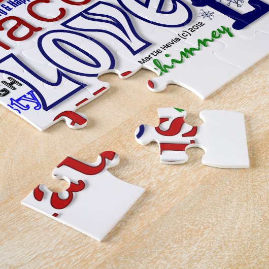 Kerstwoord-Art Puzzle Legpuzzel (Zijkant)