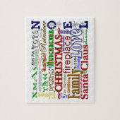 Kerstwoord-Art Puzzle Legpuzzel (Verticaal)