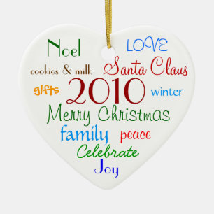 Kerstwoord Keramisch Ornament