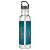 Kerstwoord kunst Inspirerend Boho Waterfles (Achterkant)